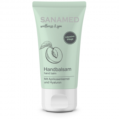 Sanamed Handbalsam mit  Aprikosenkernl und Hyaluron 75ml